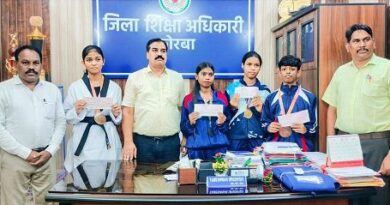 KORBA : पदक प्राप्त राष्ट्रीय खिलाड़ीयों का किया गया सम्मान…